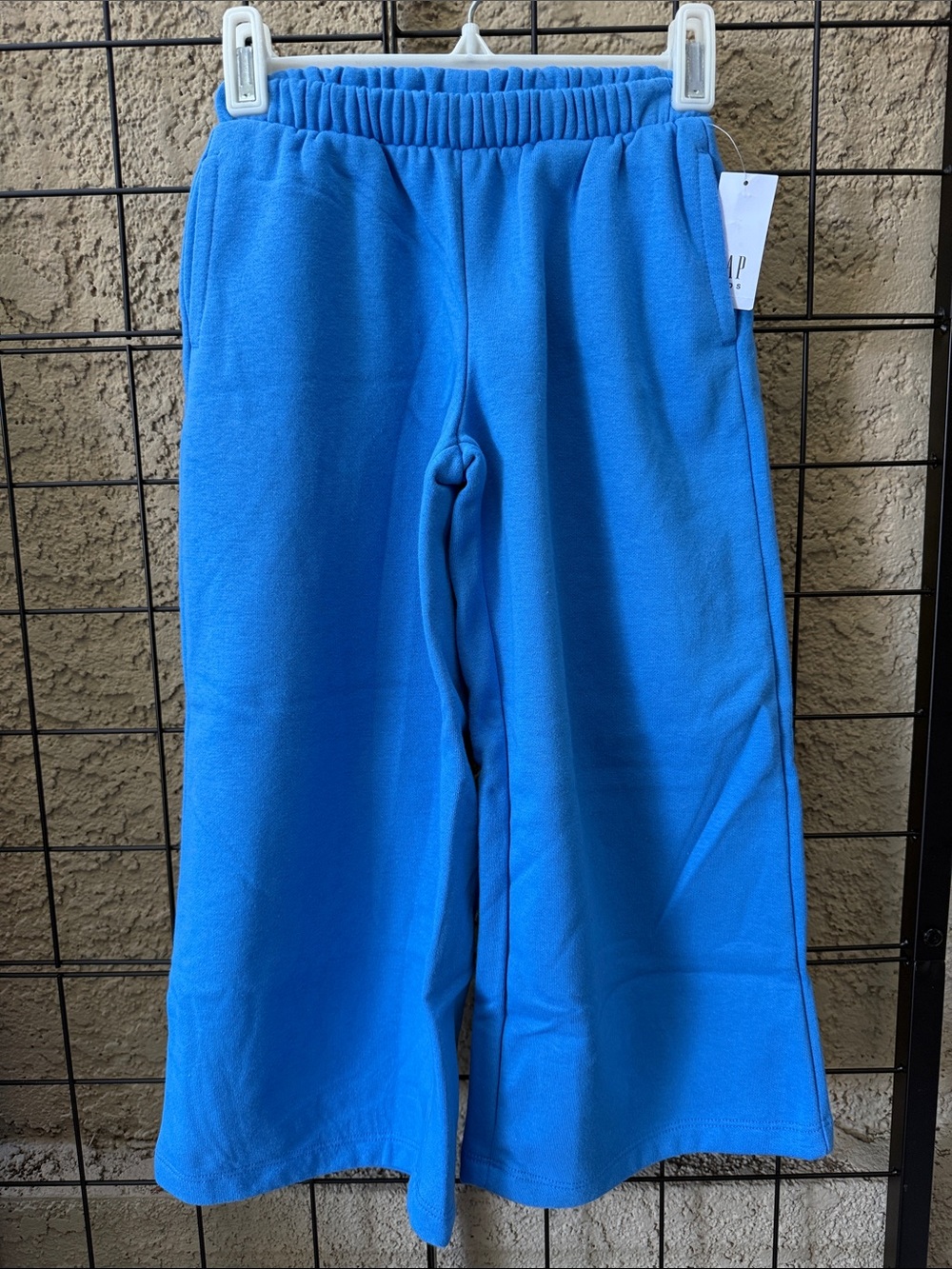 New Gap Kids Blue Fleece Wide-Leg Bottoms